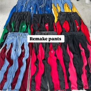 Remake pants….track pants adjustables